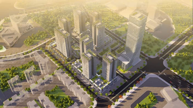 Bức tranh đa sắc Hải Phòng Central Point giữa trung tâm mới Hải Phòng.